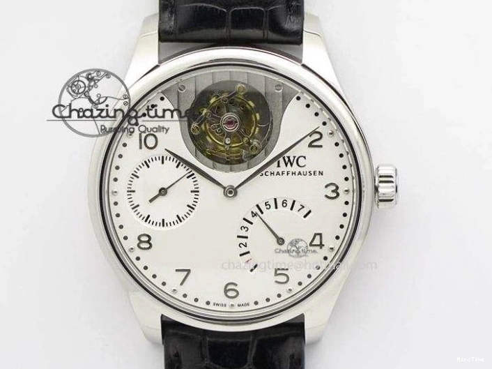 MIROTIME 0817 Portuguese Real PR Real Annual Calendar RG IW503504 YLF 1:1 Best Edition White Dial On Leather Strap A TimelessDesign 7242